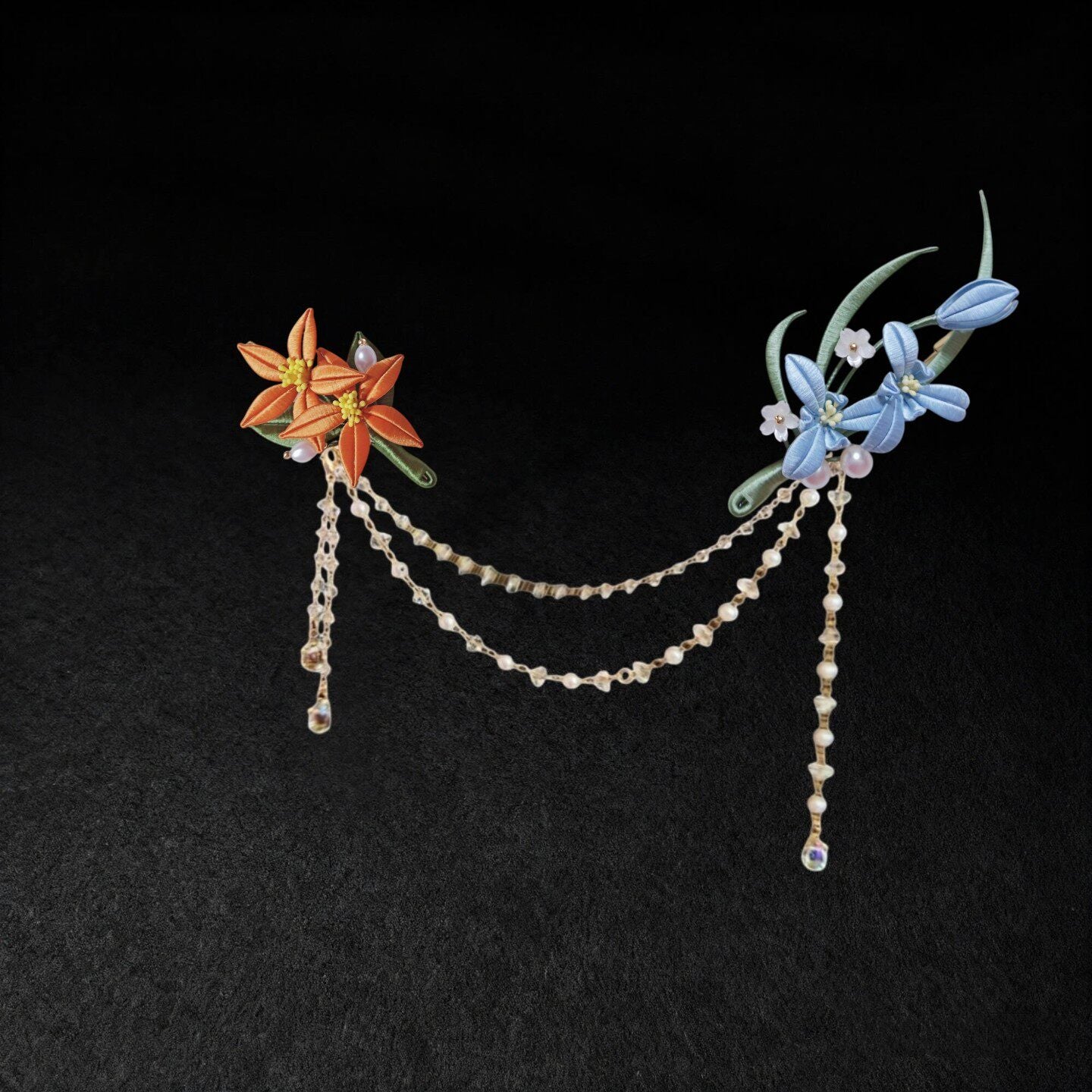 Spilla artigianale Chanhua a fiore d'arancio - Quotidiana, Matrimonio e Banchetto