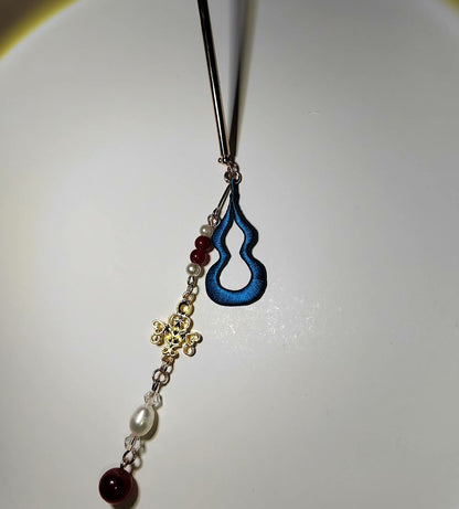 Handmade Chanhua Thread-Wrapped Gourd Hairpin - Traditional Auspicious Hair Accessory
