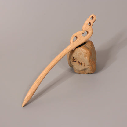 PF099 - 18cm Peach Wood Hair Sticks - Wholesale