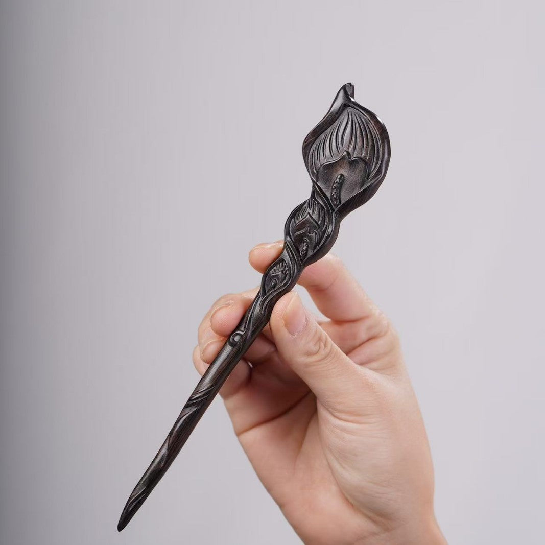 PF143 - Intricate Wooden Hair Sticks - Wholesale