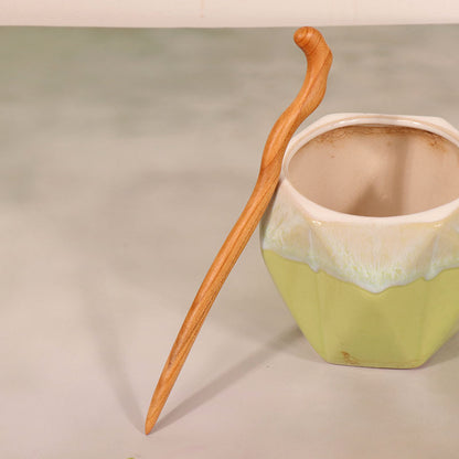 PF099 - 18cm Peach Wood Hair Sticks - Wholesale