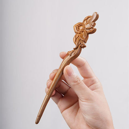 PF143 - Intricate Wooden Hair Sticks - Wholesale