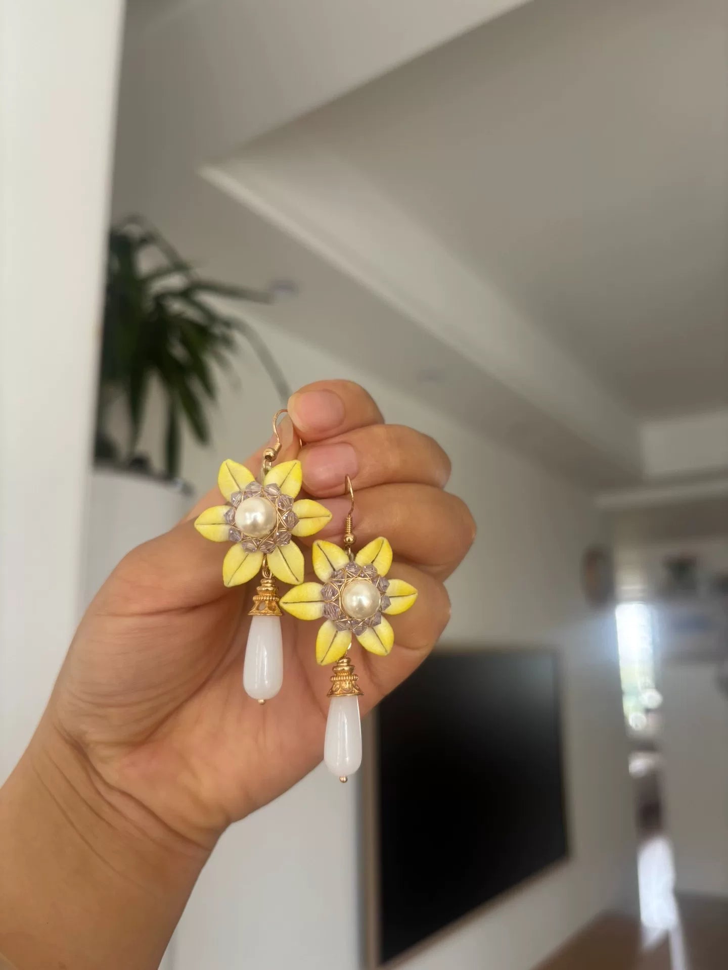 PF234 - Sun Flower Chanhua Earrings - Wholesale