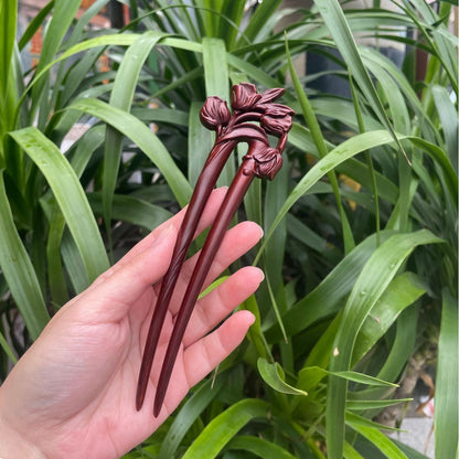 PF143 - Intricate Wooden Hair Sticks - Wholesale