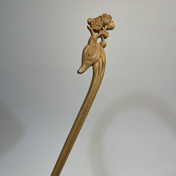 PF145 - 20cm Green Sandalwood Hair Sticks - Wholesale