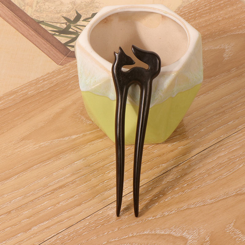 PF105 - U Shape African Blackwood Hair Sticks - Wholesale