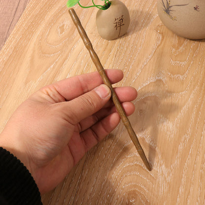 PF097 - 18cm Green Sandalwood Hair Sticks - Wholesale