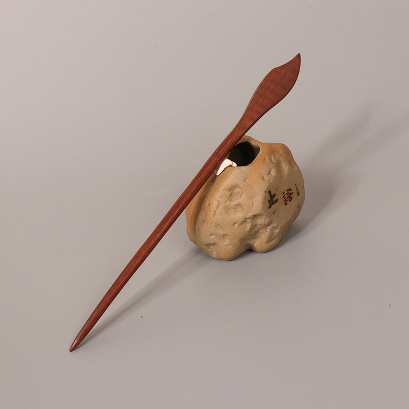 PF077 - 17cm Red Sandalwood Hair Sticks - Wholesale