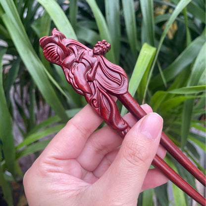 PF143 - Intricate Wooden Hair Sticks - Wholesale