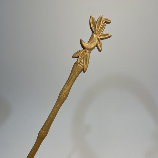 PF145 - 20cm Green Sandalwood Hair Sticks - Wholesale