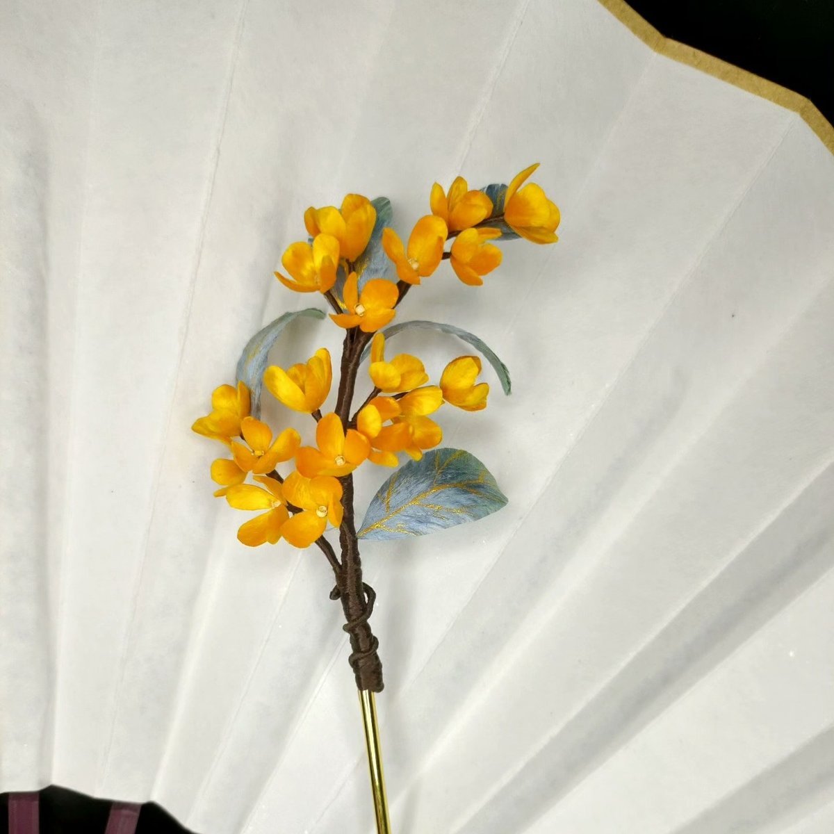 Handmade Osmanthus Ronghua Hairpin - Artisanal Silk Floral Hair Accessory