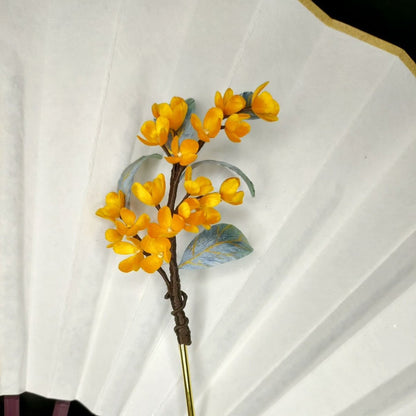 Handmade Osmanthus Ronghua Hairpin - Artisanal Silk Floral Hair Accessory
