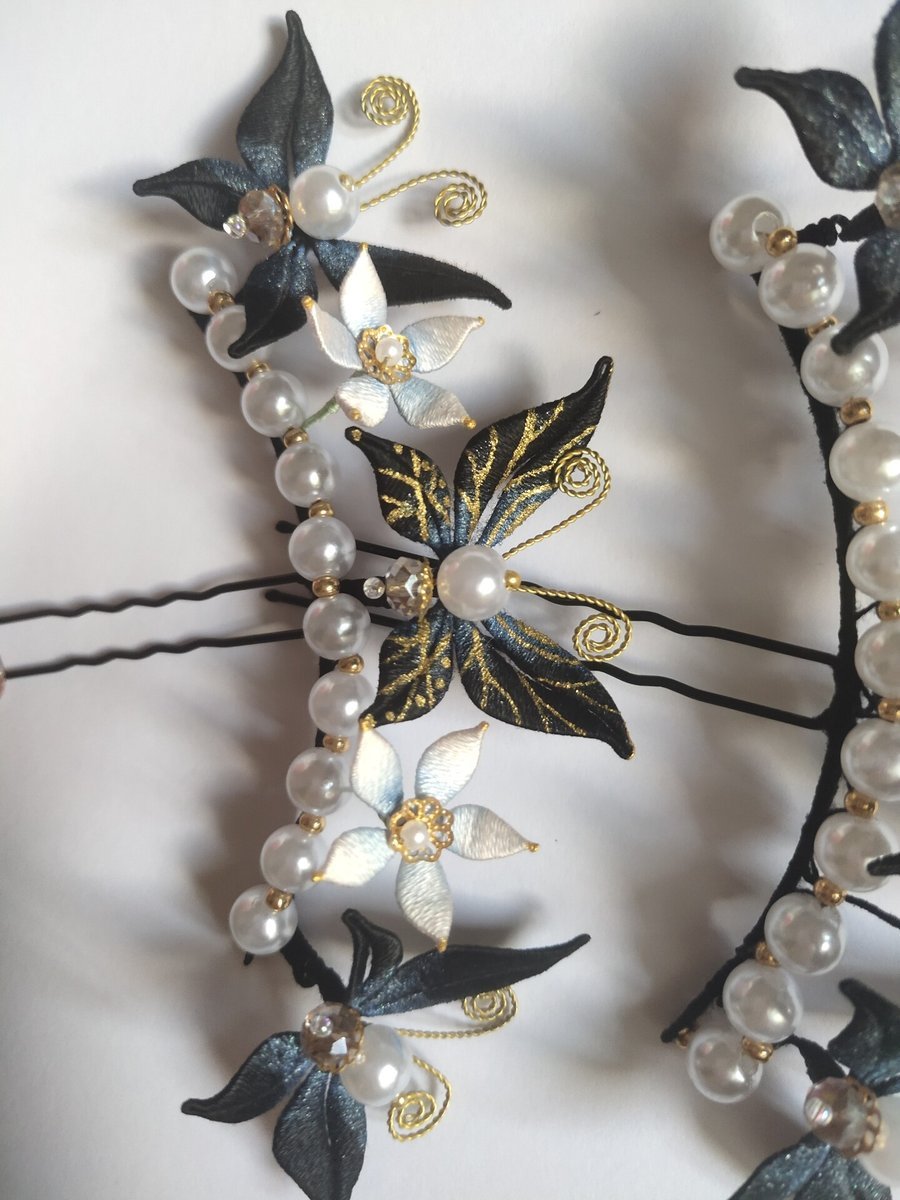 Handmade Thread-Wrapped Butterfly Hair Fork - Artisanal Chanhua Wedding Hairpin