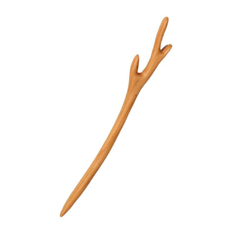 PF099 - 18cm Peach Wood Hair Sticks - Wholesale