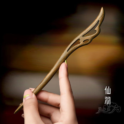 PF199 - Green Sandalwood Hair Sticks - Wholesale