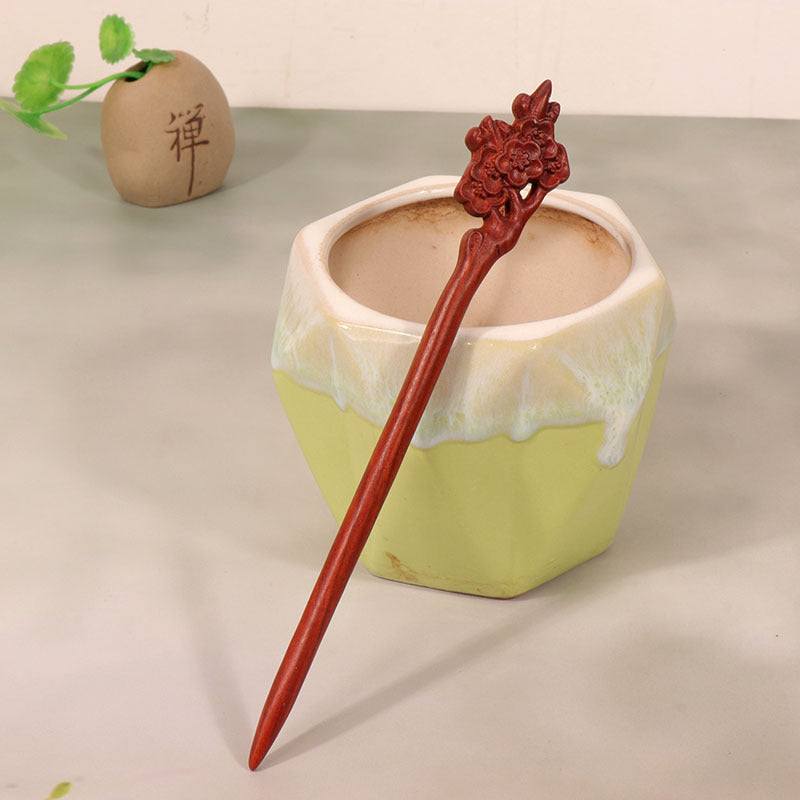 PF107 - 18cm African Padauk Hair Sticks - Wholesale