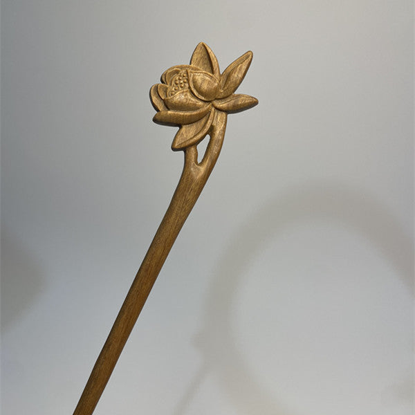 PF145 - 20cm Green Sandalwood Hair Sticks - Wholesale