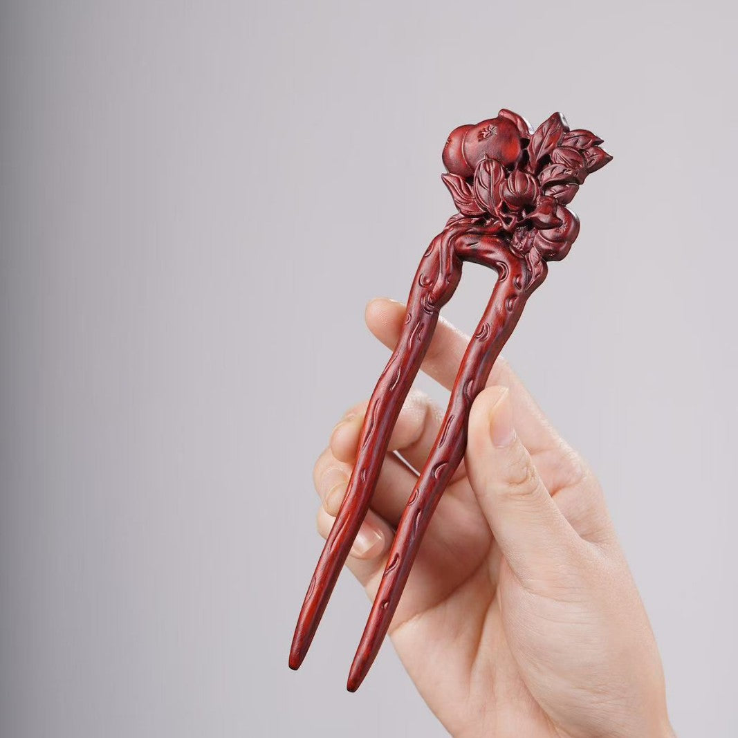 PF143 - Intricate Wooden Hair Sticks - Wholesale