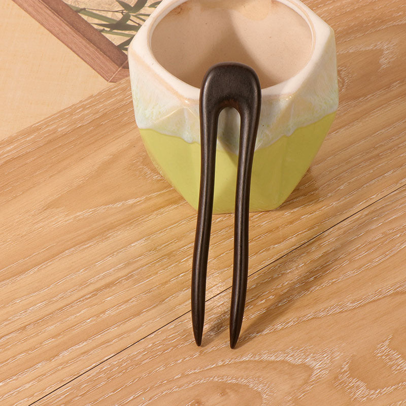 PF105 - U Shape African Blackwood Hair Sticks - Wholesale
