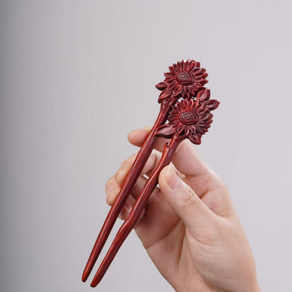 PF143 - Intricate Wooden Hair Sticks - Wholesale