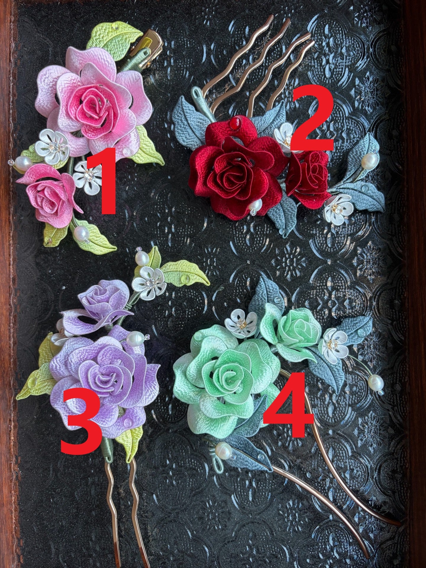Handmade Chanhua Rose Hairpin Sets