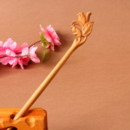 PF101 - 18cm Peach Wood Hair Sticks - Wholesale