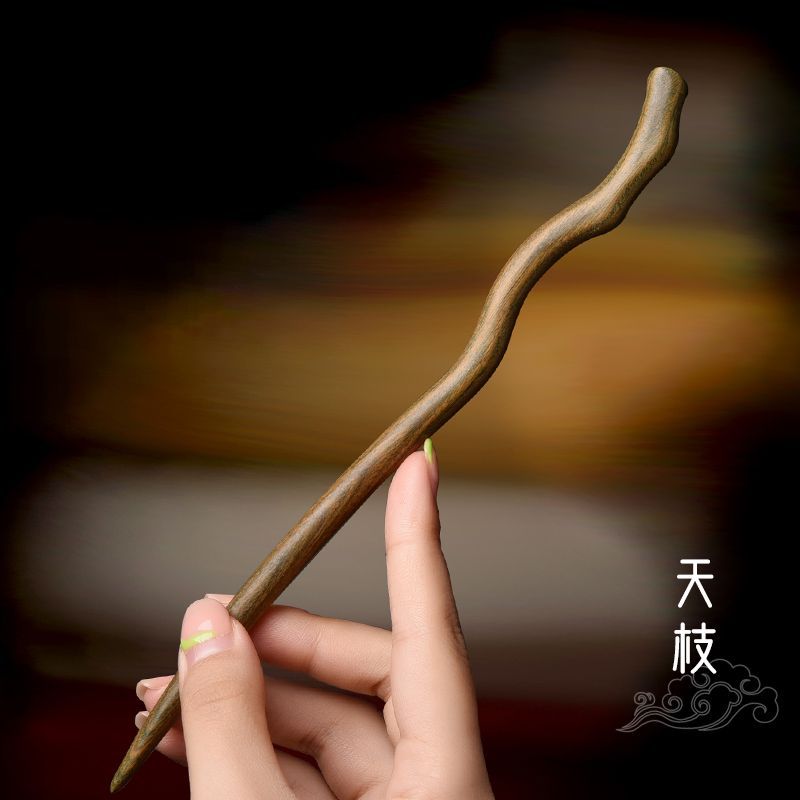 PF199 - Green Sandalwood Hair Sticks - Wholesale