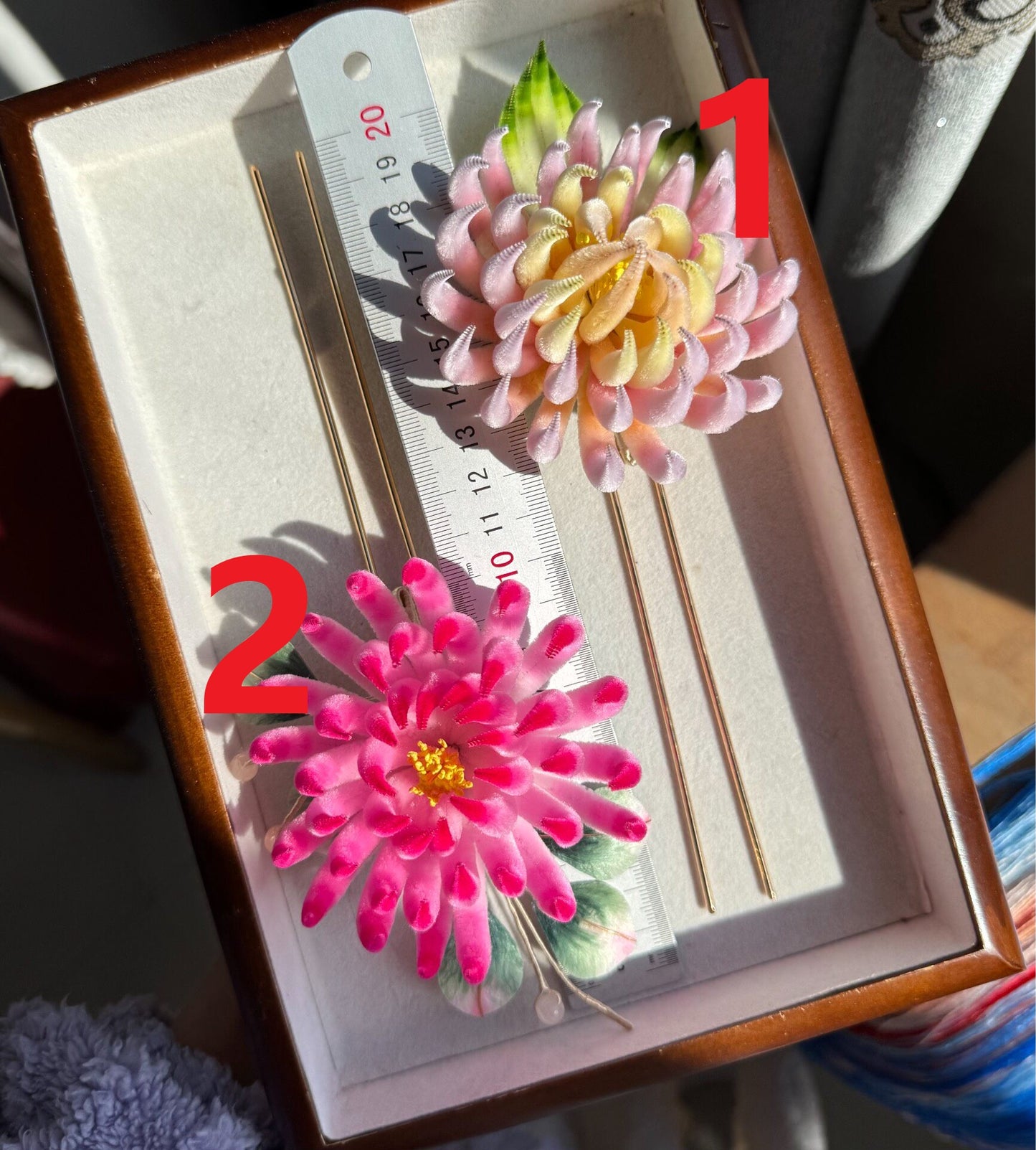 PF254 - Chrysanthemum Ronghua Hairpin/Brooch - Wholesale