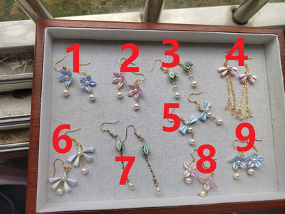 PF232 - Bow and Flower Series Chanhua Earrings - Wholesale
