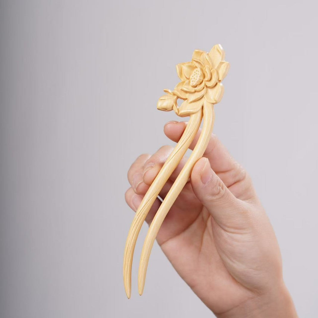 PF143 - Intricate Wooden Hair Sticks - Wholesale
