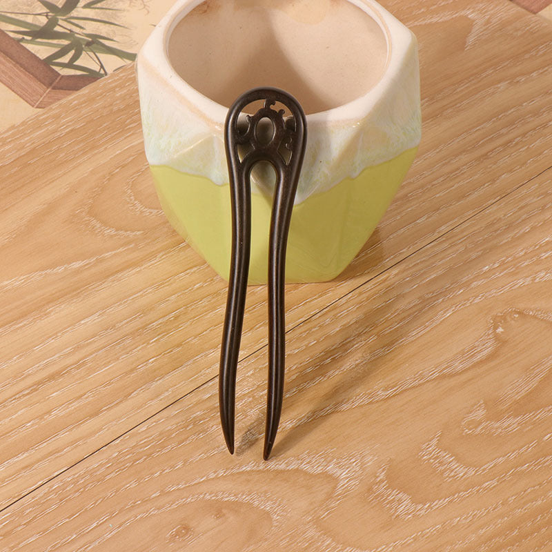 PF105 - U Shape African Blackwood Hair Sticks - Wholesale