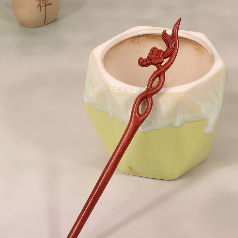 PF107 - 18cm African Padauk Hair Sticks - Wholesale