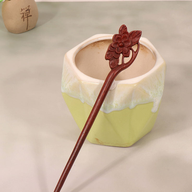 PF107 - 18cm African Padauk Hair Sticks - Wholesale