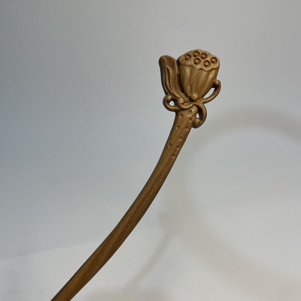 PF145 - 20cm Green Sandalwood Hair Sticks - Wholesale