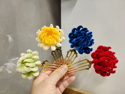 PF074 - Chrysanthemum Ronghua Hairpin - Wholesale