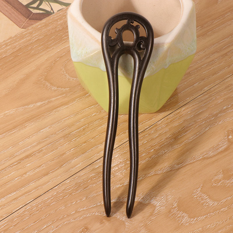 PF105 - U Shape African Blackwood Hair Sticks - Wholesale