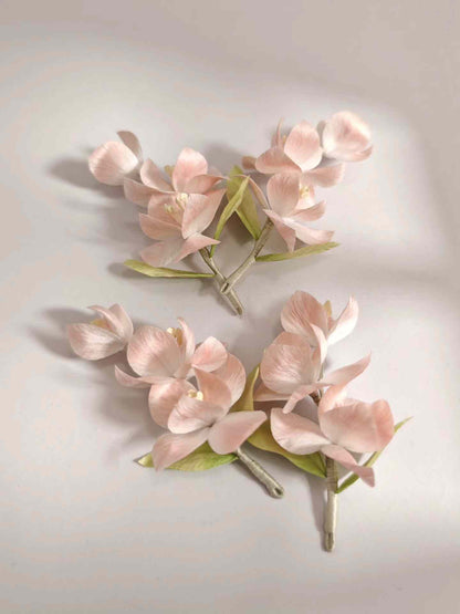 Handmade Ronghua Pink Iris - Lifelike Botanical Hair Accessory