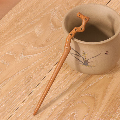 PF095 - Bâtons à cheveux en bois de santal vert 18cm - Vente en gros
