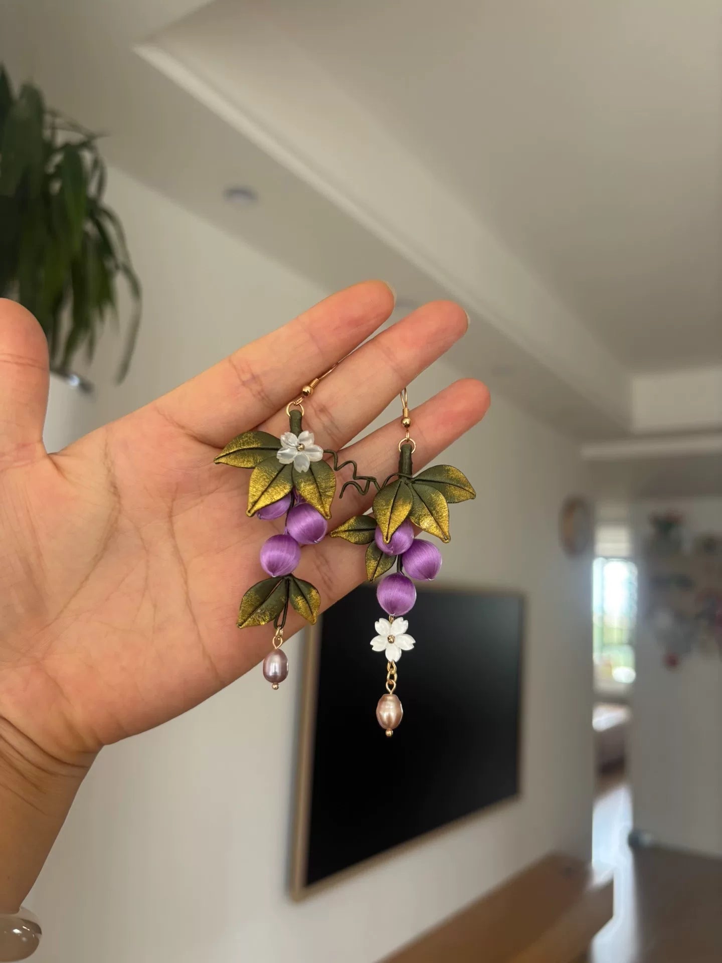 PF228 - Yellow Rose Chanhua Earrings - Wholesale