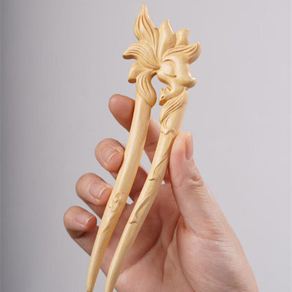 PF143 - Intricate Wooden Hair Sticks - Wholesale