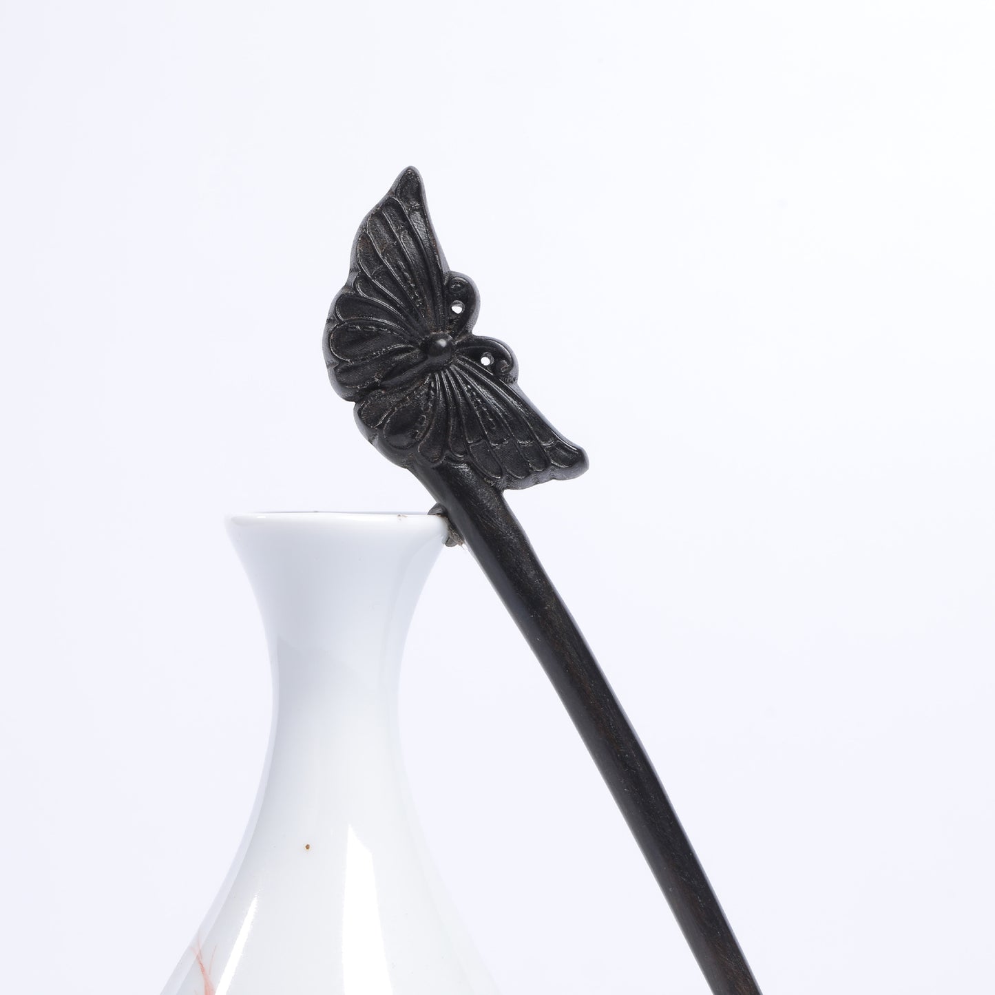 PF154 - African Blackwood Butterfly Hair Sticks - Wholesale
