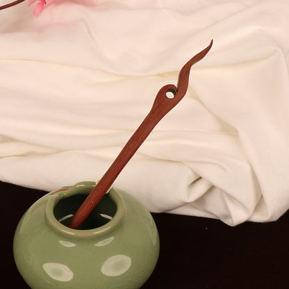 PF077 - 17cm Red Sandalwood Hair Sticks - Wholesale