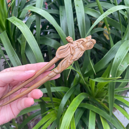 PF143 - Intricate Wooden Hair Sticks - Wholesale
