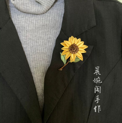 PF062 - Spilla Chanhua Girasole - All'ingrosso