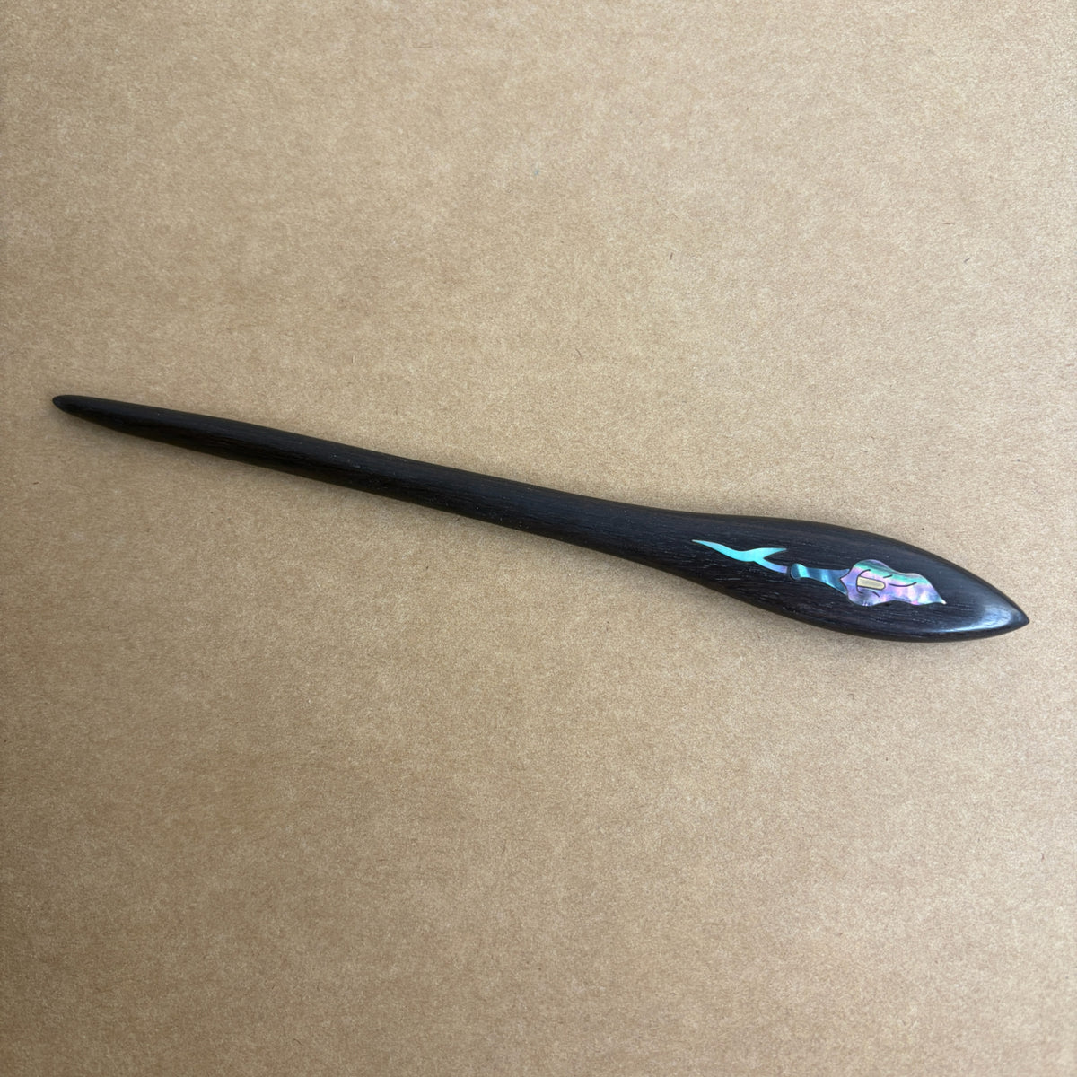 Handmade Mother-of-Pearl Inlay African Blackwood Hair Sticks | Natural Shell Inlay Hairpins