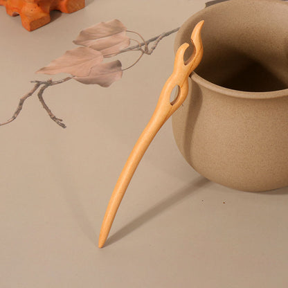 PF125 - 15cm Peach Wood Hair Sticks - Wholesale