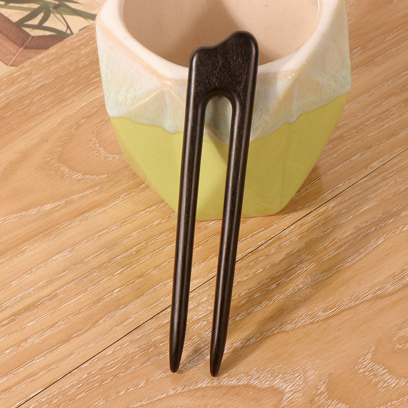 PF105 - U Shape African Blackwood Hair Sticks - Wholesale
