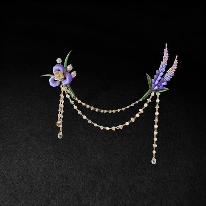 Handmade Chanhua Sage Brooch - Ombre Flower Brooch