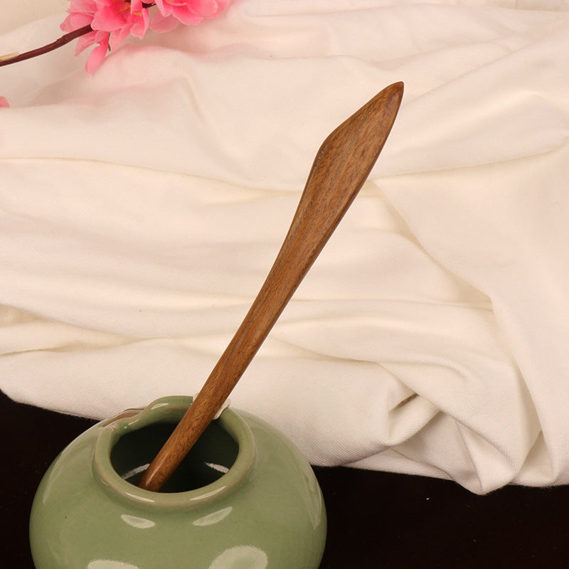 PF097 - 18cm Green Sandalwood Hair Sticks - Wholesale
