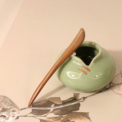 PF098 - 13cm Green Sandalwood Hair Sticks - Wholesale